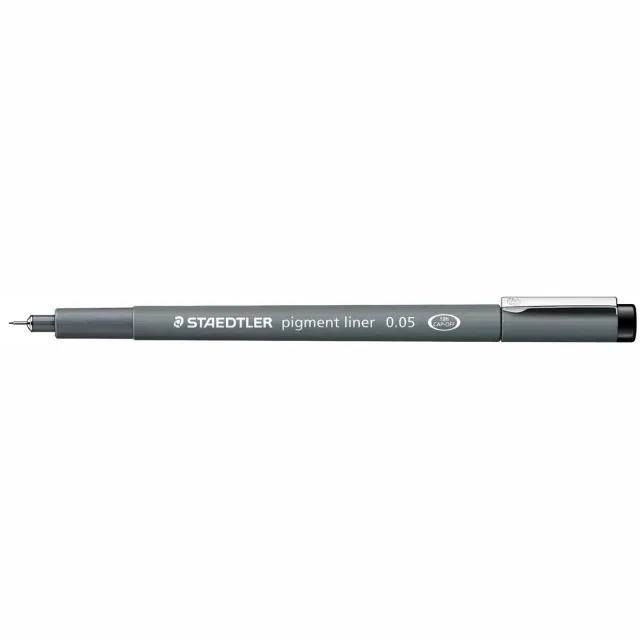 Staedtler pigment liner fineliner, ronde punt, schrijfbreedte 0,05 mm, zwart