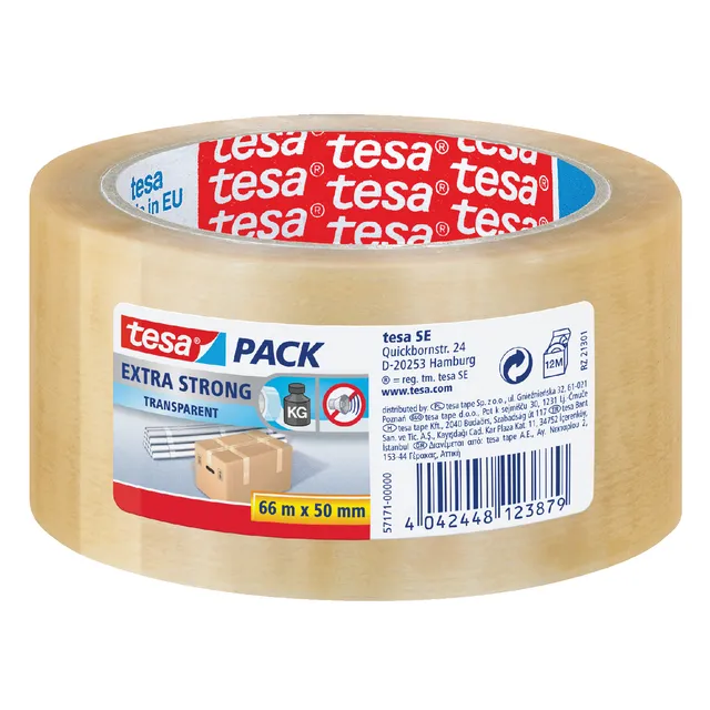 Tesa Verpakkingstape tesapack® Extra Strong 66mx50mm transparant