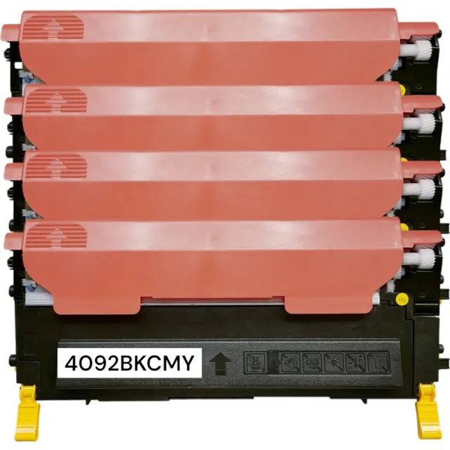 KATRIZ Huismerk Toner CLT-4092S (BK/C/M/Y) – Set van 4 (Zwart, Cyaan, Magenta, Geel) – Geschikt voor Samsung CLP-310 / CLP-315 / CLX-3170 / CLX-3175 Series – Compatible Alternatief – Hoge Afdrukkwaliteit Zwart,Cyaan,Magenta,Geel