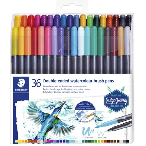 Staedtler Brushpen Staedtler 3001 Marsgraphic duo 0.5-6mm blister à 36st ass