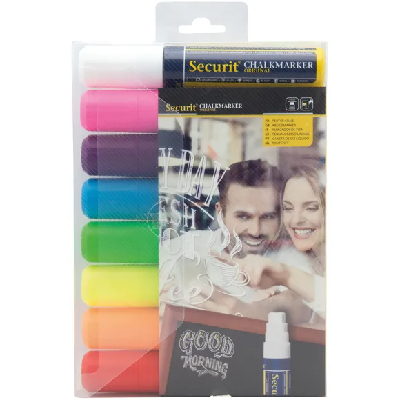 Securit Krijtstift Securit SMA-720 blok ass 7-15mm blister à 8 stuks