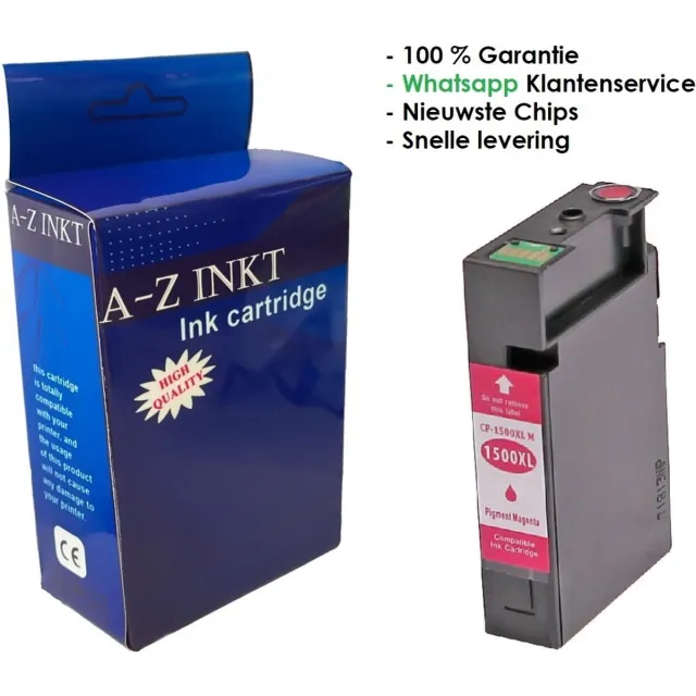 AtotZinkt Huismerk inktcartridge voor Canon | PGI-1500 M XL Magenta voor Canon Maxify MB2050, MB2150, MB2350, MB2750 en MB2755