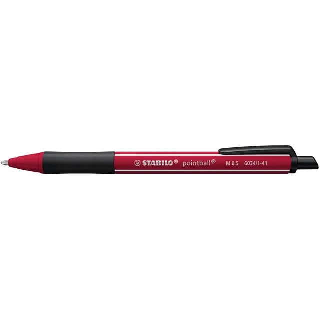 Stabilo Balpen STABILO pointball Wildflower medium bordeaux
