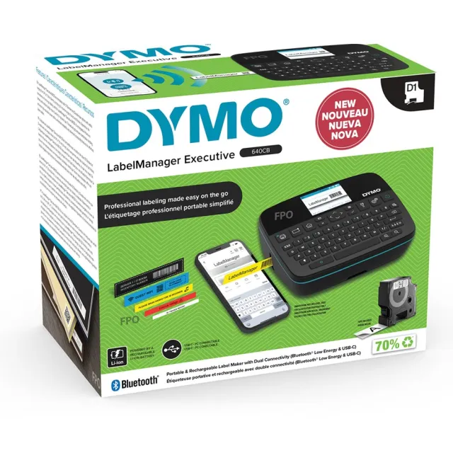 Dymo beletteringsysteem LabelManager Executive 640 CB, azerty wit