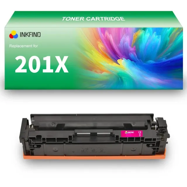 INKFIND 201XU (CF403X) Magenta tonercartridge compatibel met HP 201X CF403X HP 201A CF403A Magenta en Canon Cartridge 045H Magenta - 1-pack Magenta Magenta x 1