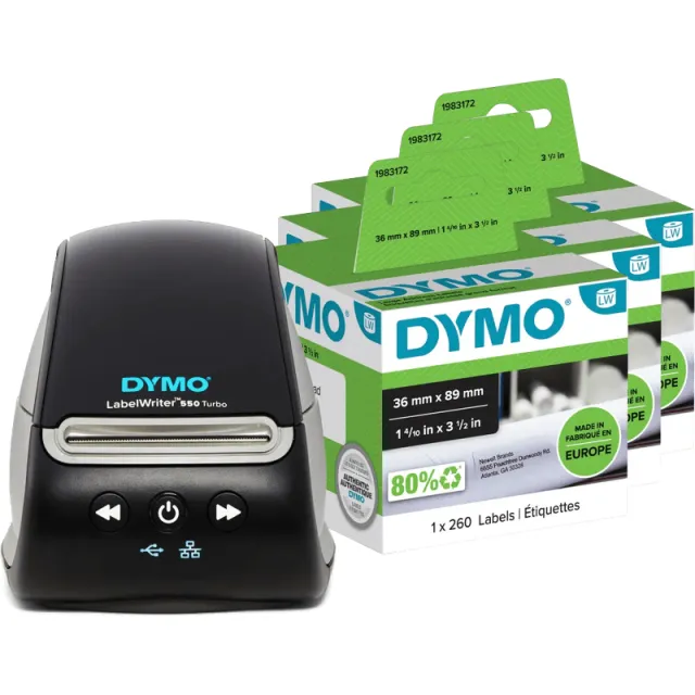 Dymo LabelWriter 550 Turbo + 3 extra labels
