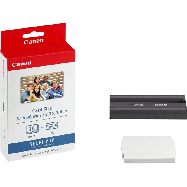 Canon KC-36IP - Instant fotopapier - Inkt/papierset - Voor SELPHY CP-printers - Origineel - cardformaat - 36 sheets Kleur