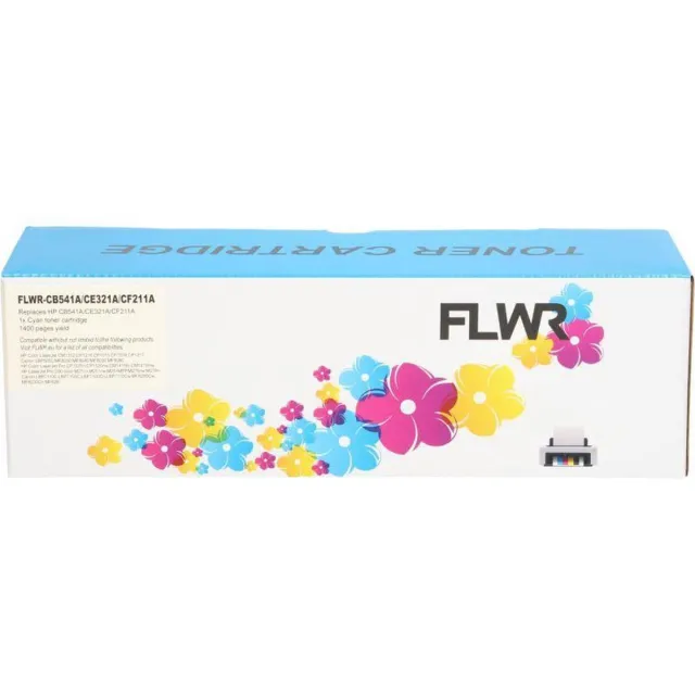 FLWR Toner / 128 / Cyaan - Geschikt voor HP