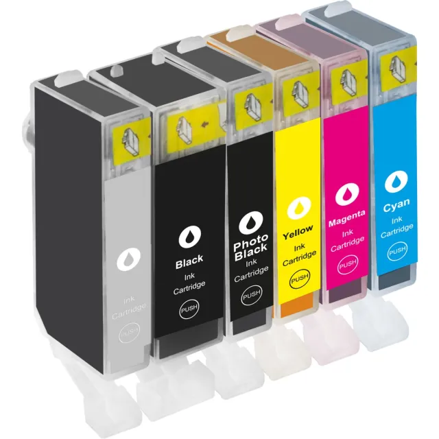 InktDL Huismerk geschikt voor Canon PGI-520/CLI-521 XL - Set Inktcartridges + Grijs - MP980 - MP990 Multipack +Grijs