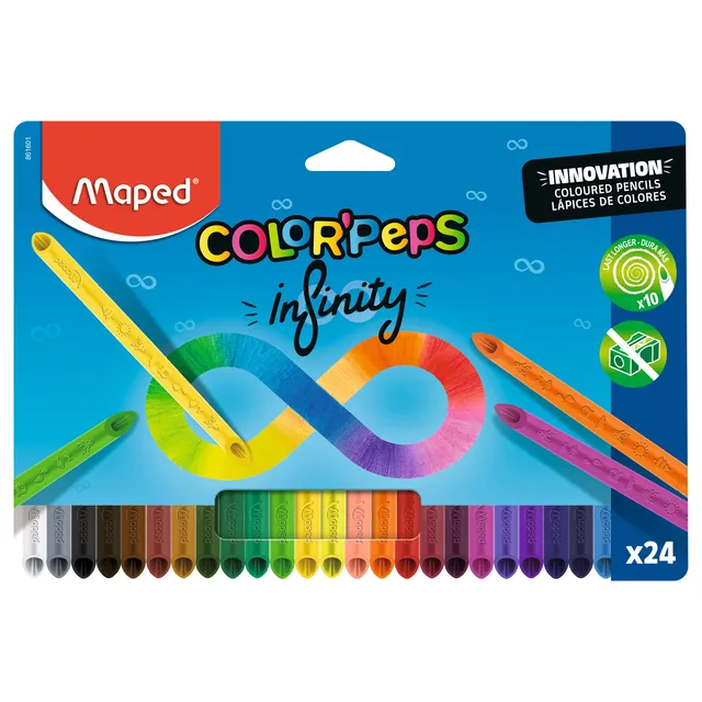 Maped Kleurpotlood Maped Color'Peps Infinity set à 24 kleuren