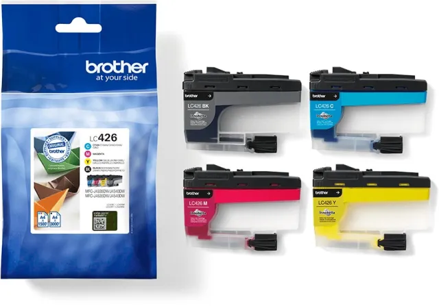 Brother inktcartridge, 1.500 - 3.000 pagina's, OEM LC-426VAL, 4 kleuren zwart