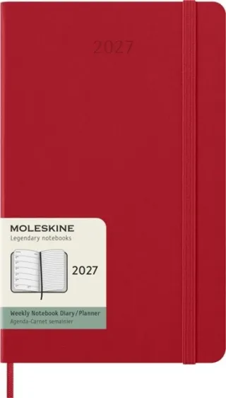 Moleskine Agenda 2027 Moleskine 12M Planner Weekly 7dagen/1pagina large hc scarlet red