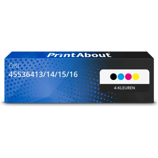 PrintAbout huismerk Toner 45536413/14/15/16 4-kleuren Multipack Geschikt voor OKI