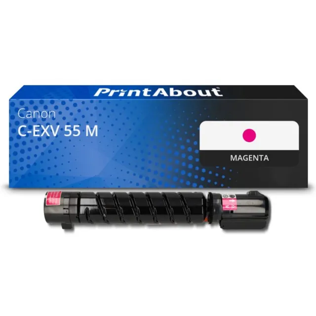 PrintAbout huismerk Toner C-EXV 55 M Magenta geschikt voor Canon