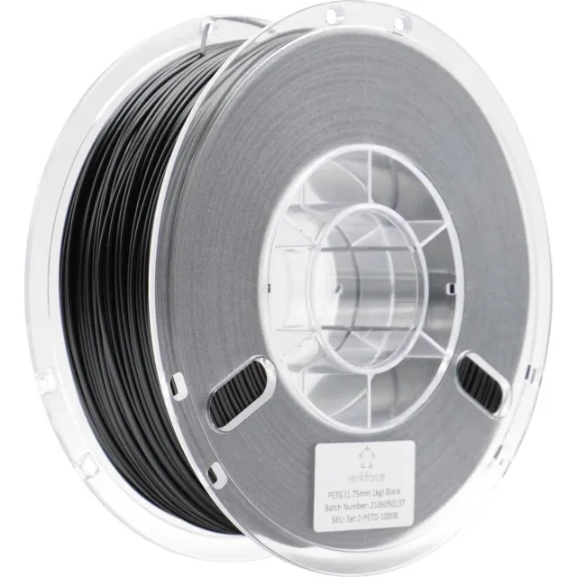 Renkforce RF-4738592 Filament PETG 1.75 mm 1000 g Zwart 1 stuk(s) Kleurloos
