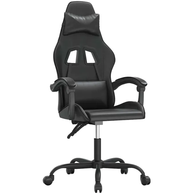 vidaXL Gamestoel - kunstleer - zwart