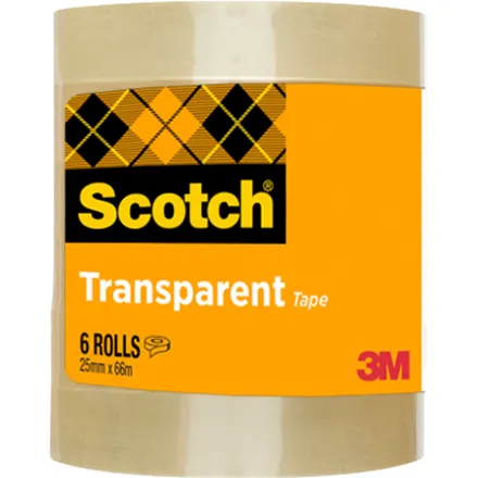 Scotch Plakband Scotch 508 25mmx66m transparant 6 rollen