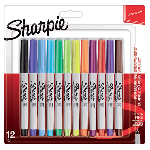 Sharpie Viltstift Sharpie rond ultra fine fun assorti blister à 12 stuks