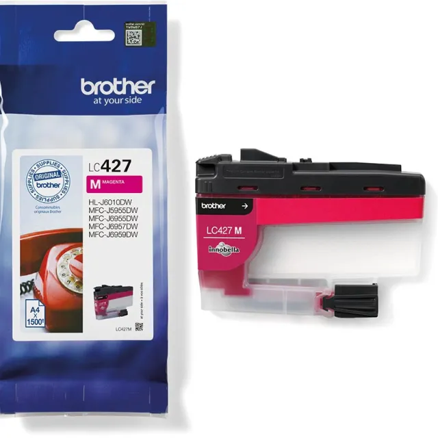 Brother inktcartridge, 1.500 pagina's, OEM LC-427M, magenta