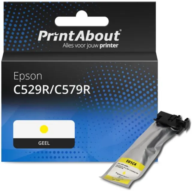 PrintAbout Huismerk Epson C529R/C579R (T01C400) Inktcartridge Geel Hoge capaciteit