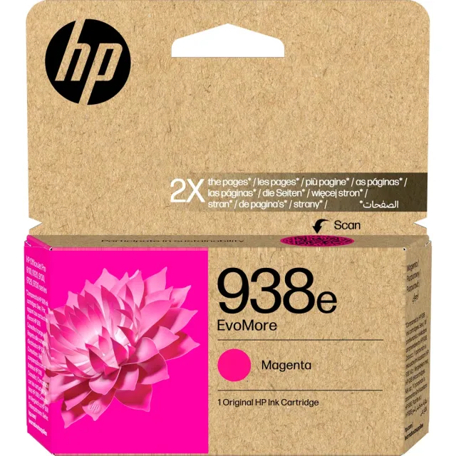 HP inktcartridge 938e, 1.650 pagina's, OEM 4S6Y0PE, magenta