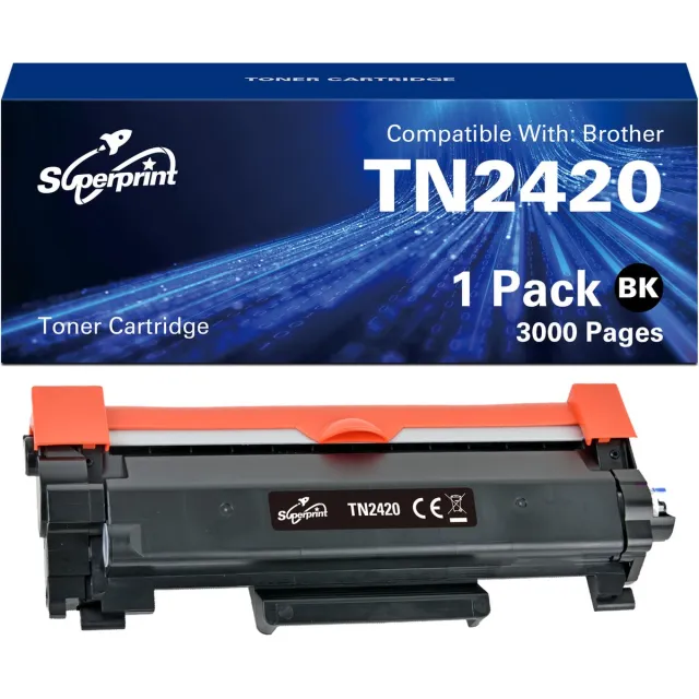 Superprint TN2420 Huismerk Toner geschikt voor Brother TN-2420 TN-2410- Zwart