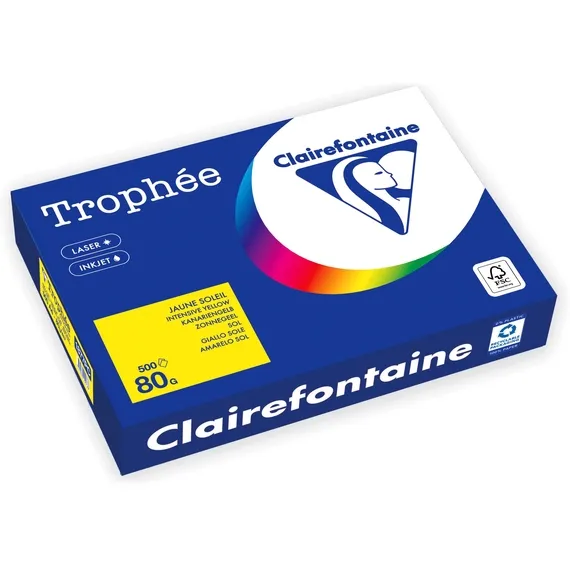 Trophee Kopieerpapier Trophée A4 80gr zonnegeel 500 vel