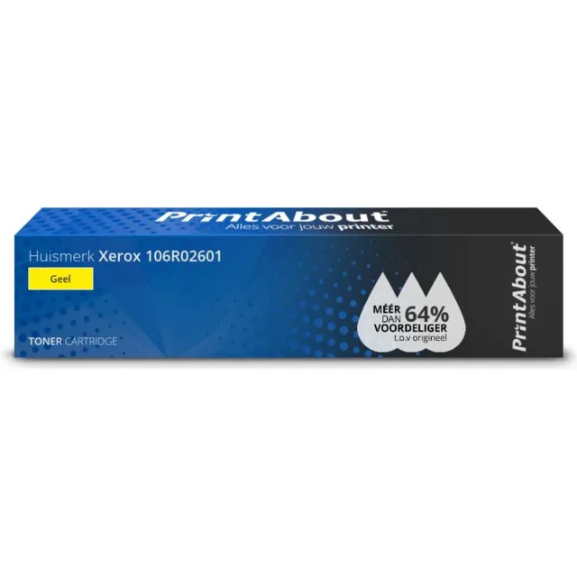 PrintAbout Huismerk Xerox 106R02601 Toner Geel