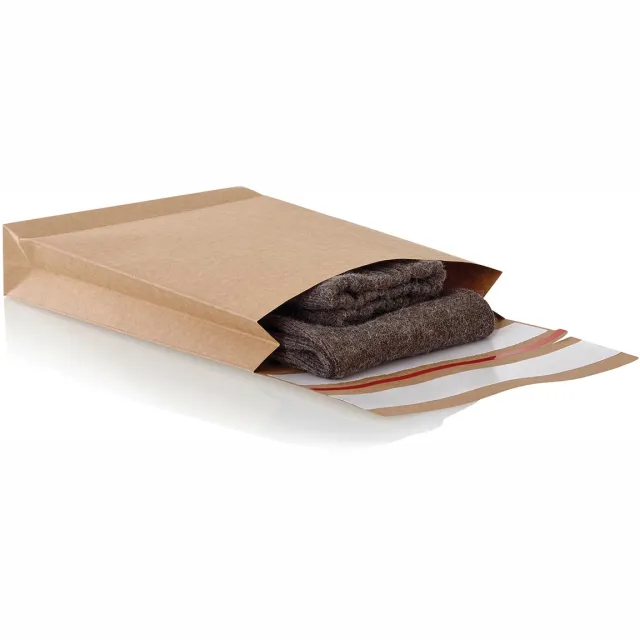 e-green enveloppen met blokbodem, ft 350 x 250 x 50 + 96 mm, doos van 250 stuks bruin