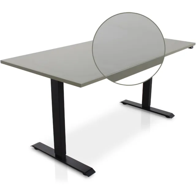 Multi Ratio Lineaflex MRC EASY Zit-Sta Bureau – Elektrisch Verstelbaar – 160x80 cm – Blad Forest Green – Zwart Frame – Inclusief Stekkerdoos & Kabelklemmen