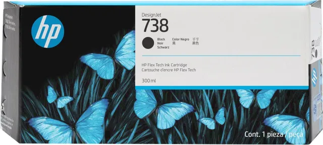 HP 738 300 ml zwarte inktcartridge voor DesignJet