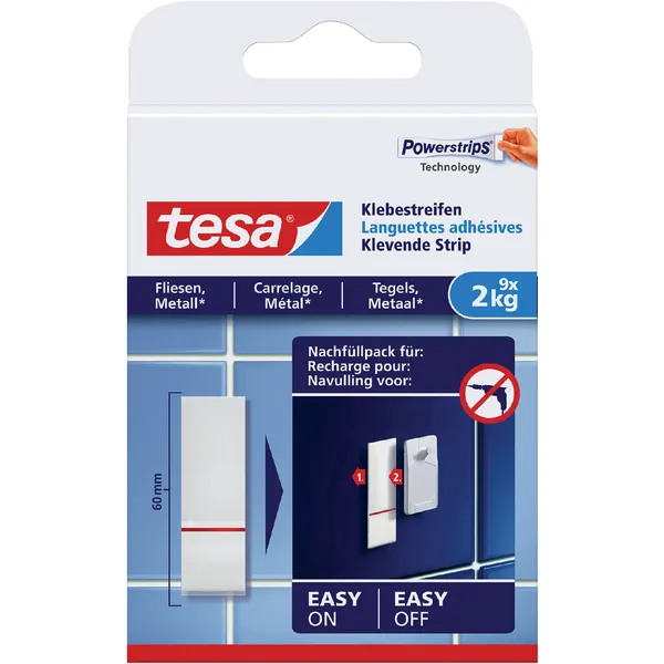 Tesa Kleefstrips tesa® tegels & metaal 2kg wit 9 stuks