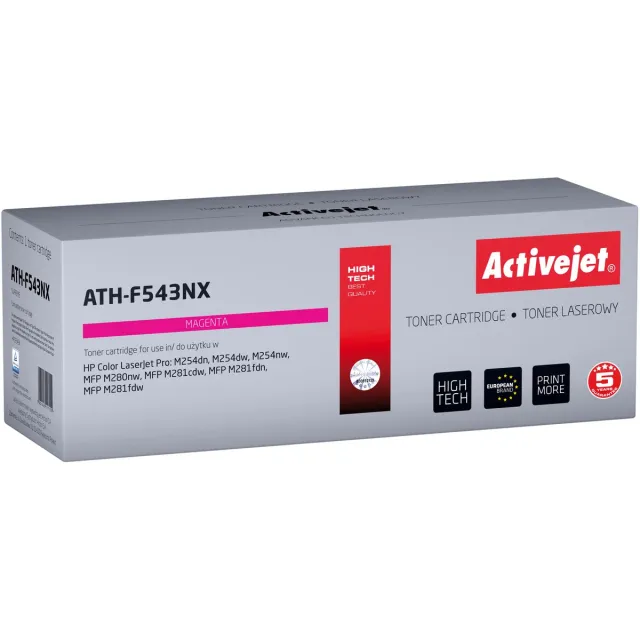 ActiveJet ATH-F543X Tonercartridge voor HP printers; Vervanging HP 540 CF543X; Supreme; 2500 pagina's; magenta