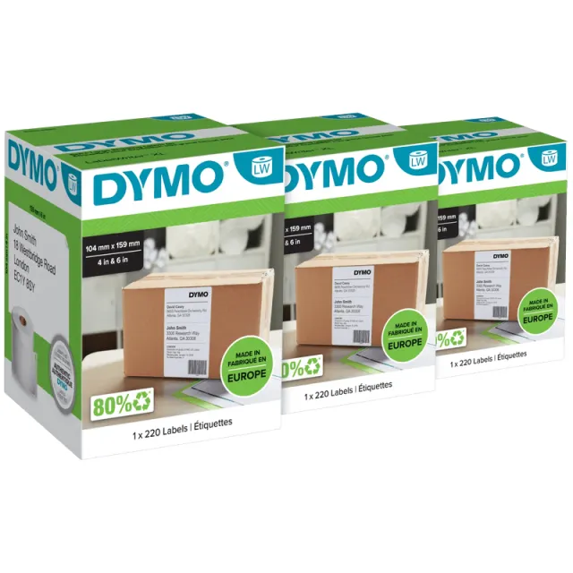 Dymo LabelWriter Extra Grote Etiketten 104 x 159 mm 3-pack