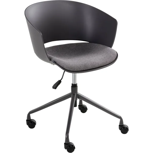 Beliani GLEEFUL - Bureaustoel - Grafietgrijs - Polyester