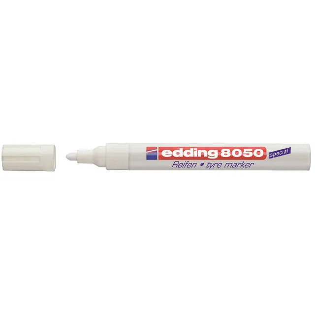 Edding Viltstift edding 8050 banden rond 2-4mm wit