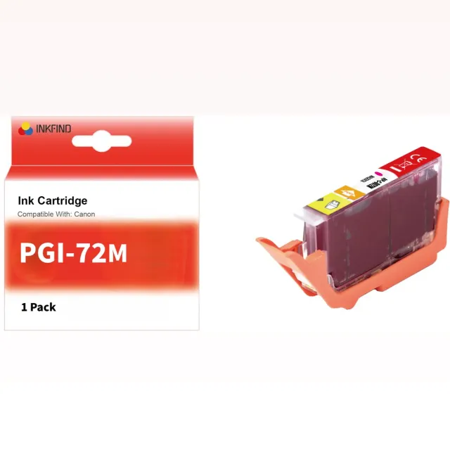 INKFIND PGI-72 Magenta inktcartridge compatibel met Canon PGI-72 PGI72 Geschikt voor Canon Pixma Pro-10 Pro-10s – 1 Pack