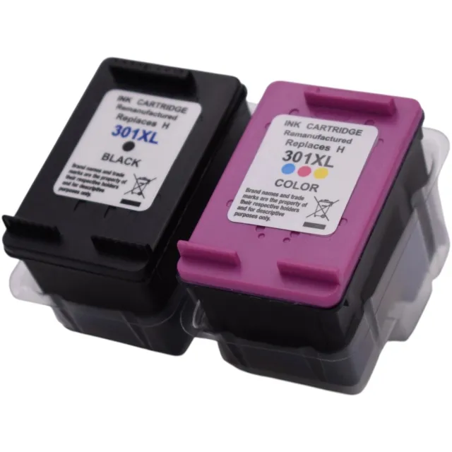 KATRIZ Inkt HP 301XL Zwart & Kleur – Remanufactured Huismerk | Geschikt voor HP Deskjet 1000 series, 2000 series, 2510 series, 3000 series, hP Envy 4500, 4502, 4503