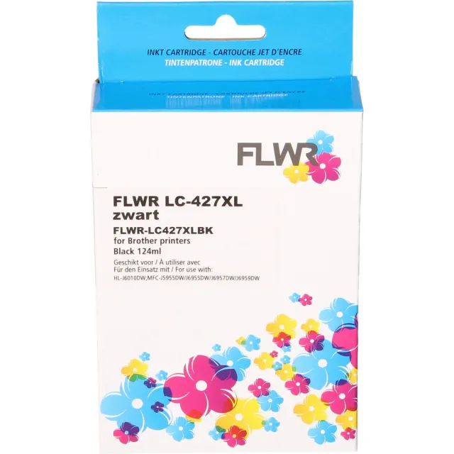 FLWR Cartridges / Brother LC-427XL / zwart / Geschikt voor Brother