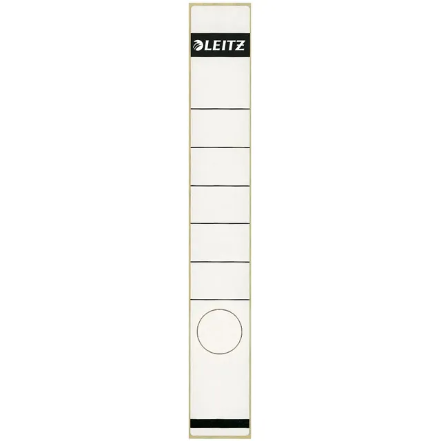 Leitz rugetiketten, zelfklevend, ft 3,9 x 28,5 cm, pak van 10 stuks, wit