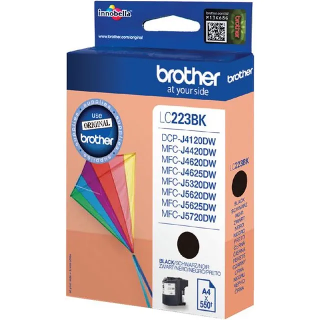 Brother Inktcartridge brother lc-223bk zwart | 1 stuk | 5 stuks
