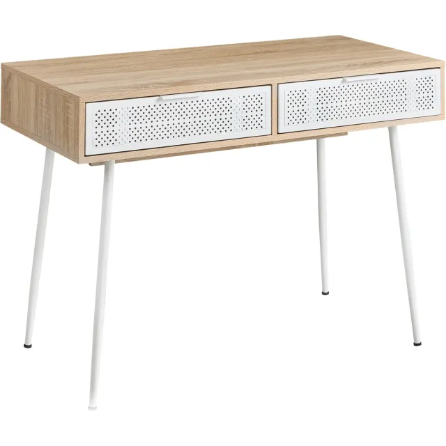 Beliani CHULA - Bureau - Lichtbruin - Spaanplaat Wit