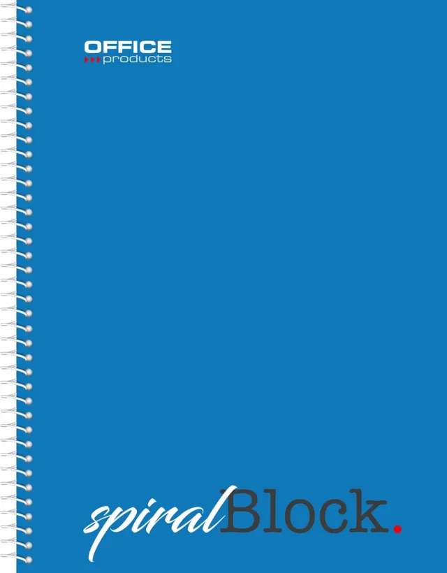 Office Products spiraalschrift, A5, 80 blad, geruit 5mm blauw