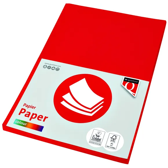Quantore Kopieerpapier Quantore Colour A4 160gr felrood 50 vel