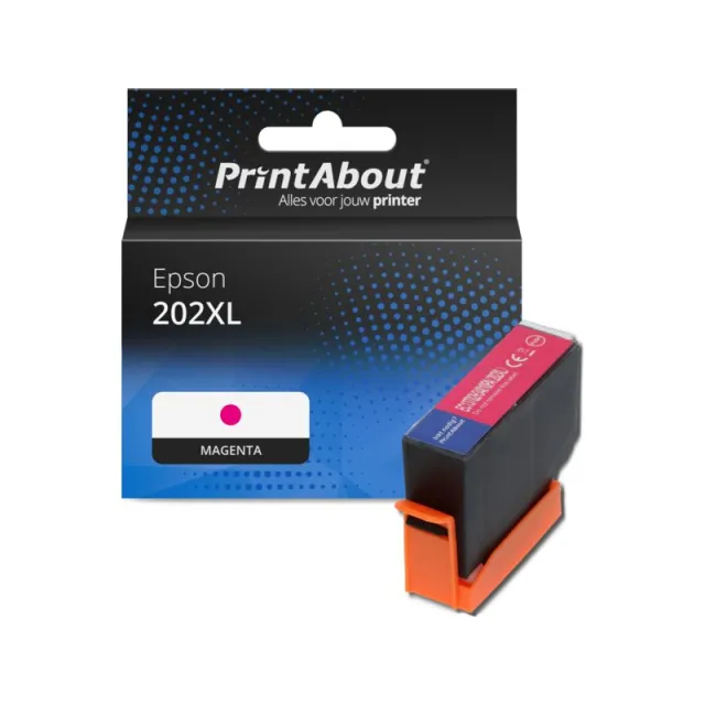 PrintAbout huismerk Inktcartridge 202XL (C13T02H34010) Magenta Hoge capaciteit Geschikt voor Epson