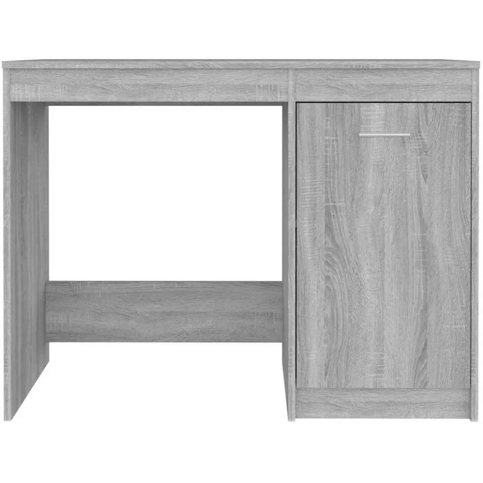 vidaXL Bureau 100x50x76 cm bewerkt hout grijs sonoma eikenkleurig, foto 4