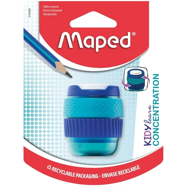 Maped Puntenslijper Maped Kidy Learn Concentration 1-gaats blauw