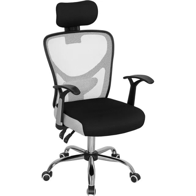 sogiol Ergonomische Bureaustoel - Bureaustoelen voor Volwassenen - Met Verstelbare Hoofdsteun en Lendensteun - Kantelbare Rugleuning -Grijs