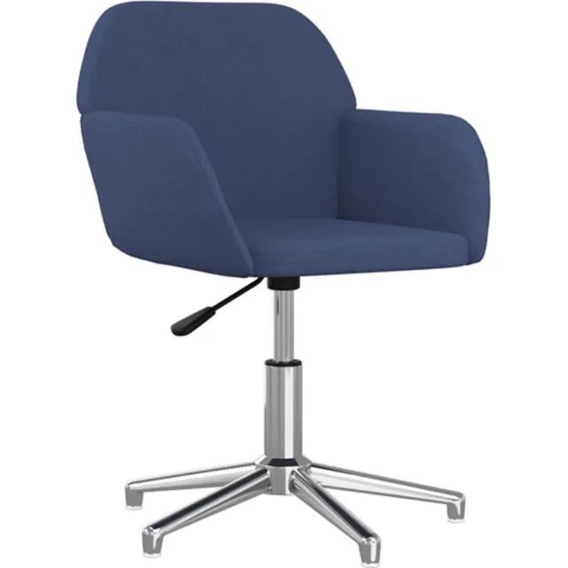 vidaXL Kantoorstoel - draaibaar - stof - blauw