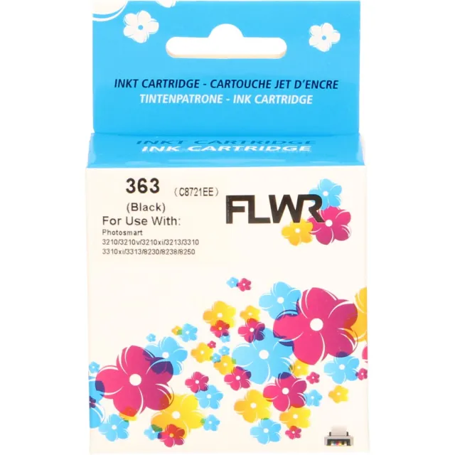 FLWR Cartridges / HP 363 / zwart / Geschikt voor HP